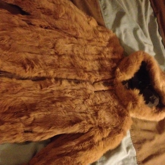 Rabbit fur hooded jacket 100% real - Picture 2 of 2