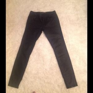 Zara waxed denim skinny jeans