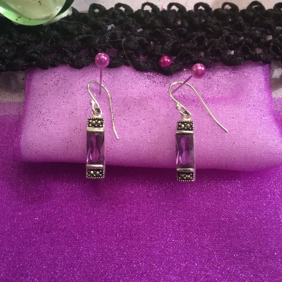 Purple earrings