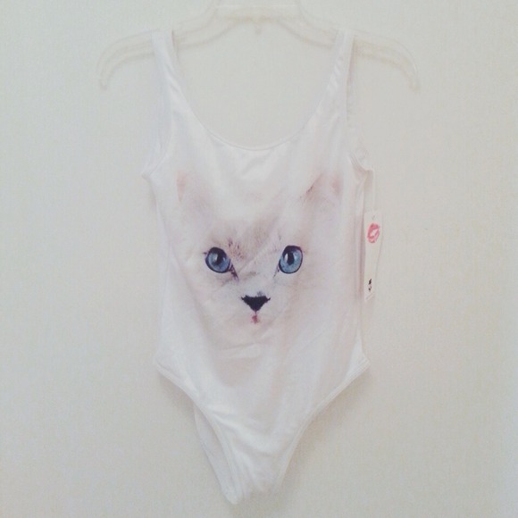 Wildfox White Cat Swimsuit