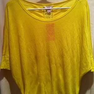 Candies  yellow top w/ lace detailing on back.