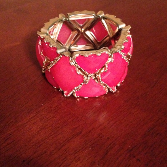 Gold and pink bracelet