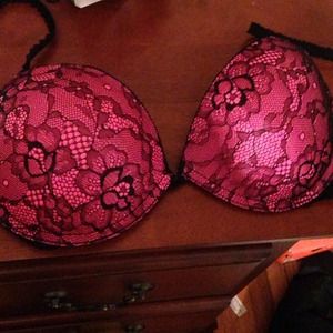 Black and pink bra