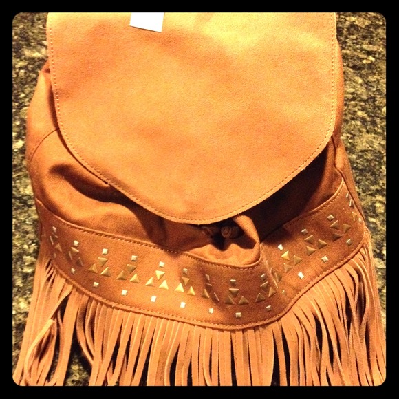 American Eagle Outfitters Fringed Suede backpack
