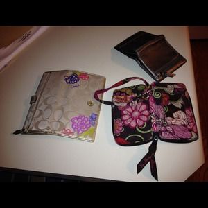 Coach wallets multi and the small on is bronze