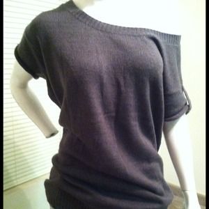Charlotte Russe grey tunic length sweater