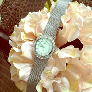 Skagen silver rhinestone watch