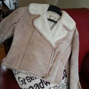 Suede sherling jacket
