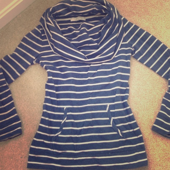 LOFT Tops - 🎉 HOST PICK 🎉 Nautical Stripe Cowl Sweatshirt