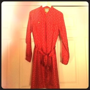 Fabulous red and gold Elizabeth McKay dress.