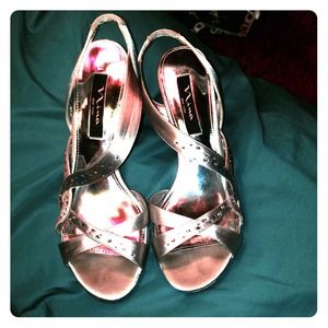 silver heels