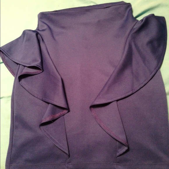 Blue peplum skirt