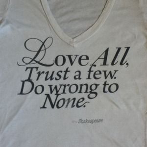 Shakespeare quote shirt (hold)