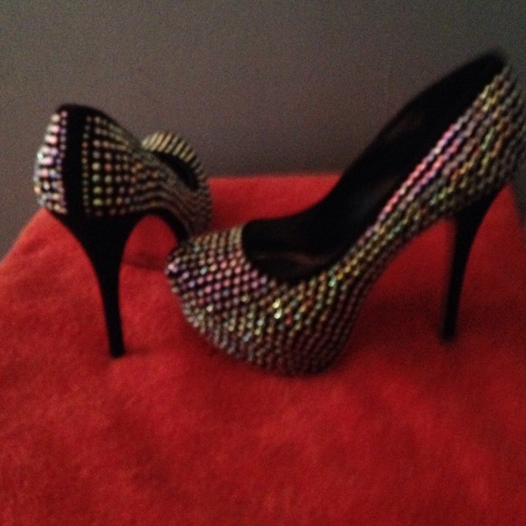 Studded platform heels