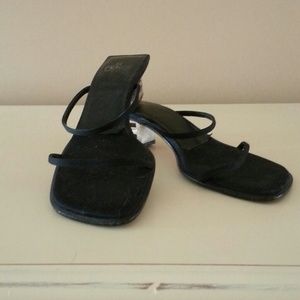 Black Fendi thin strap saddles