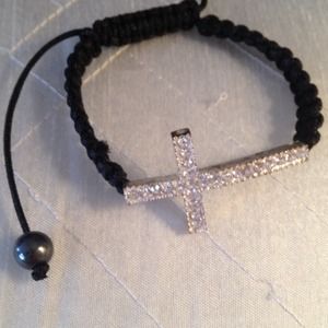 Sideways cross bracelet