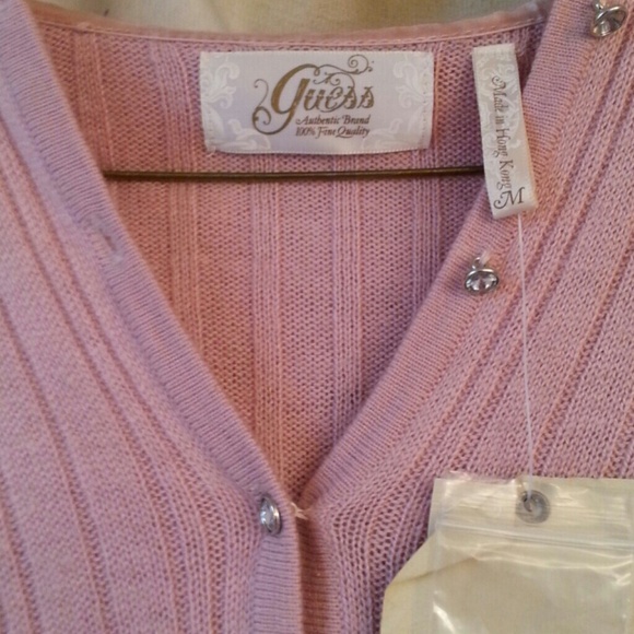 Guess Pink Cashmere Hooded Sweater - Picture 2 of 4