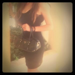 Black lace dress