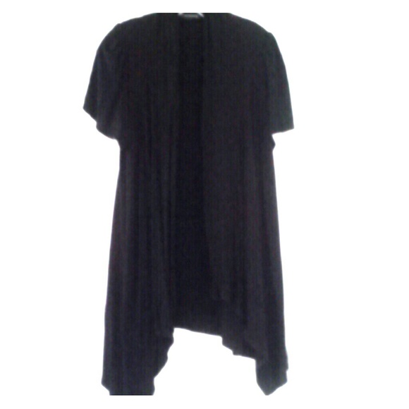 Short sleeve black cover up