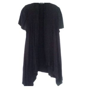 Short sleeve black cover up
