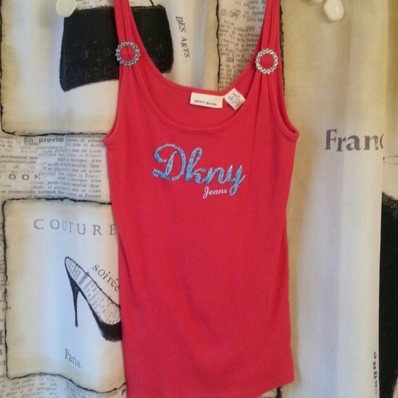 DKNY Beaded Gem Tank Top - Picture 1 of 4