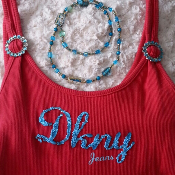 DKNY Beaded Gem Tank Top - Picture 3 of 4