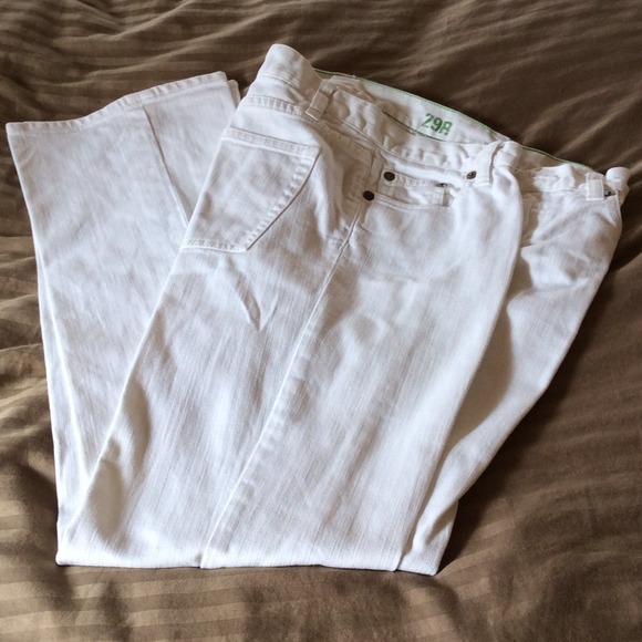 J Crew white denim boot cut