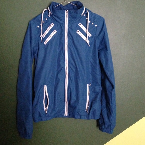 Bright blue Obey Posse windbreaker/track jacket