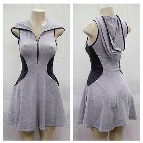 Grey womens jogger dress
