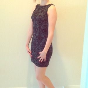 Emerald green printed dress