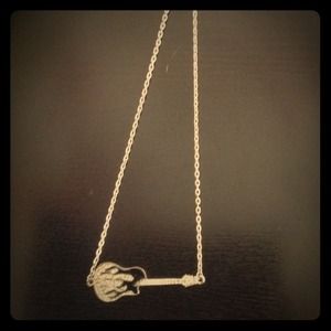 Cute guitar necklace