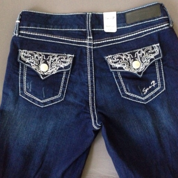 🎉3x HOST PICK🎉Seven7 Warhol Embroidery Jeans - Picture 2 of 4