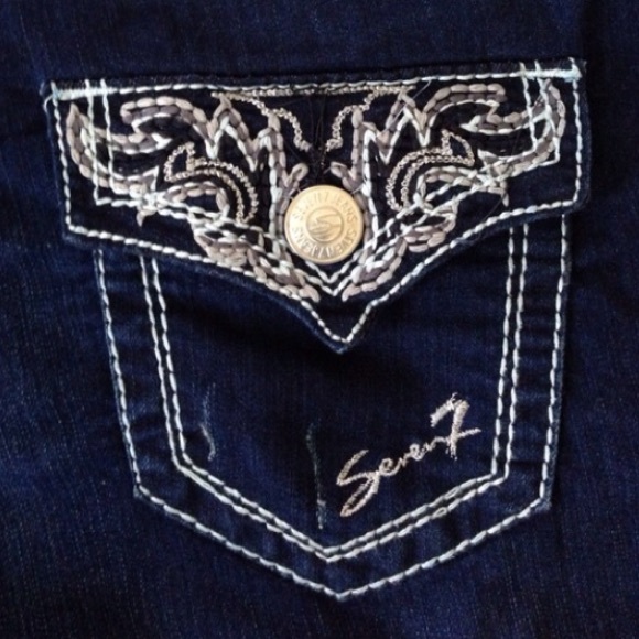 🎉3x HOST PICK🎉Seven7 Warhol Embroidery Jeans - Picture 3 of 4