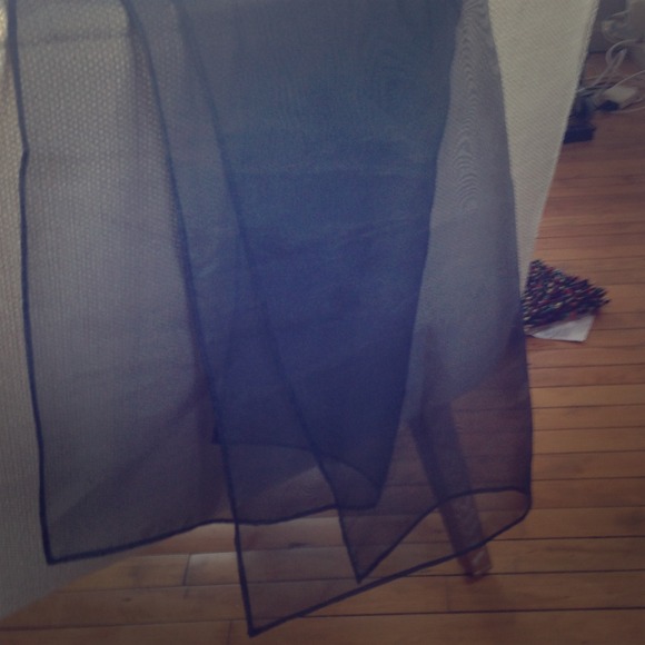 Black iridescent organza wrap