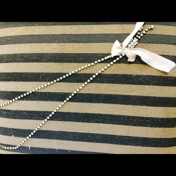 J crew crystal long necklace