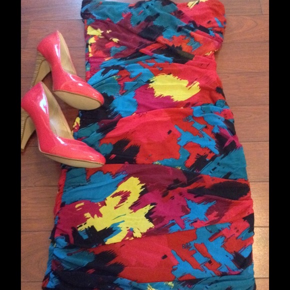 Charlotte Russe Dresses & Skirts - 🚫🚫SOLD abstract print party dress!🚫🚫