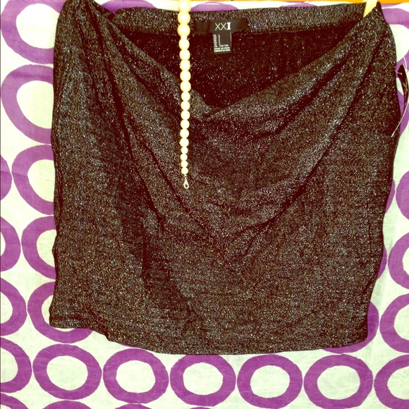 Black glitter skirt