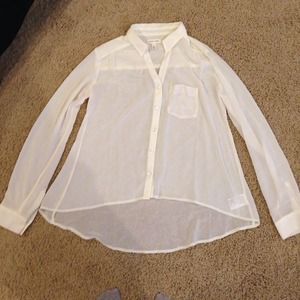 Sheer long sleeve shirt