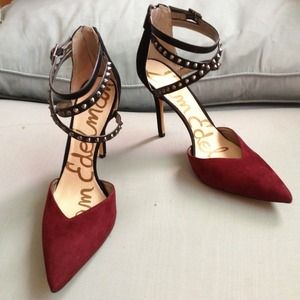 Sam Edelman Burgundy & Blk Darla Pumps - NEW w/Box