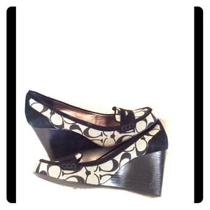 Authentic Coach wedge shoes