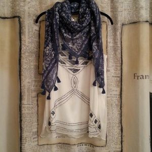 Arden B Crystal and Beaded Sleeveless Top