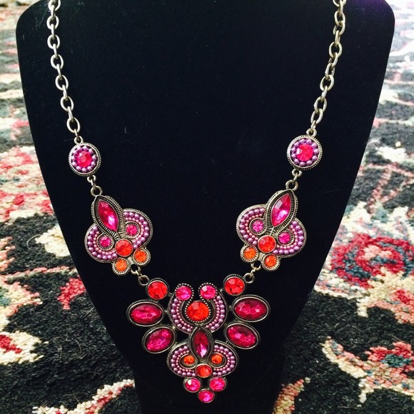 Pink stones statement piece!