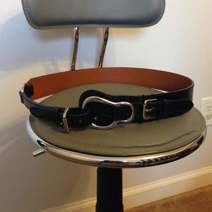 REDUCED Ralph Lauren Black Leather Belt (like new)