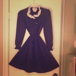 Vintage 80s black dress