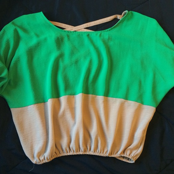 Green sheer top