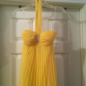 Yellow semi formal dress