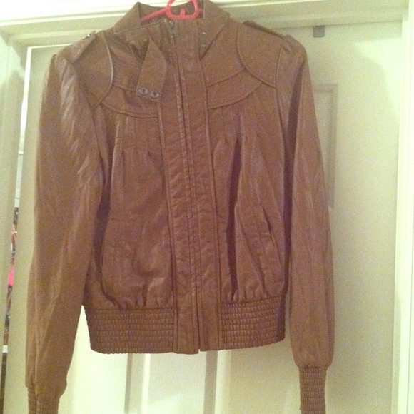 Brown pleather jacket