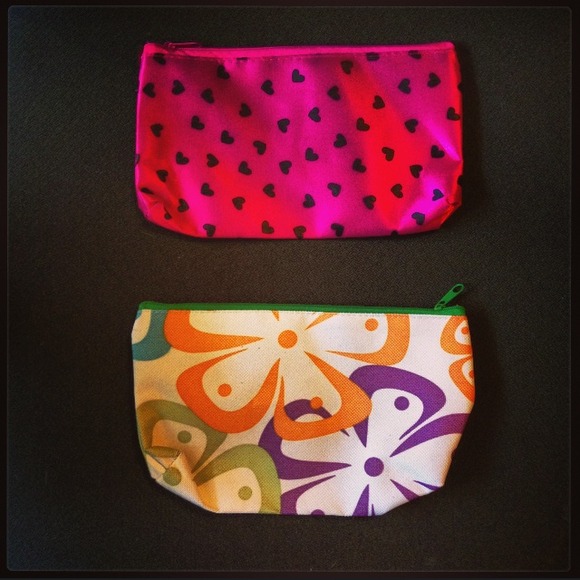 Two Printed Makeup Bags