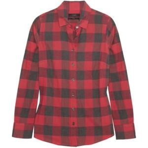 Red and Black J. Crew Blouse