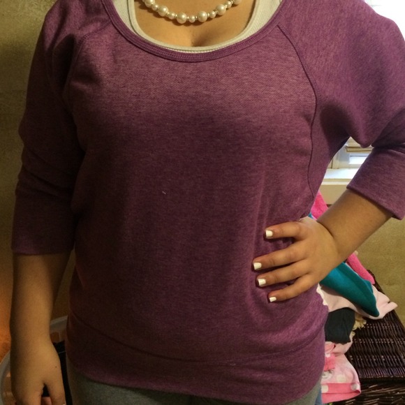 Purple to with lace back